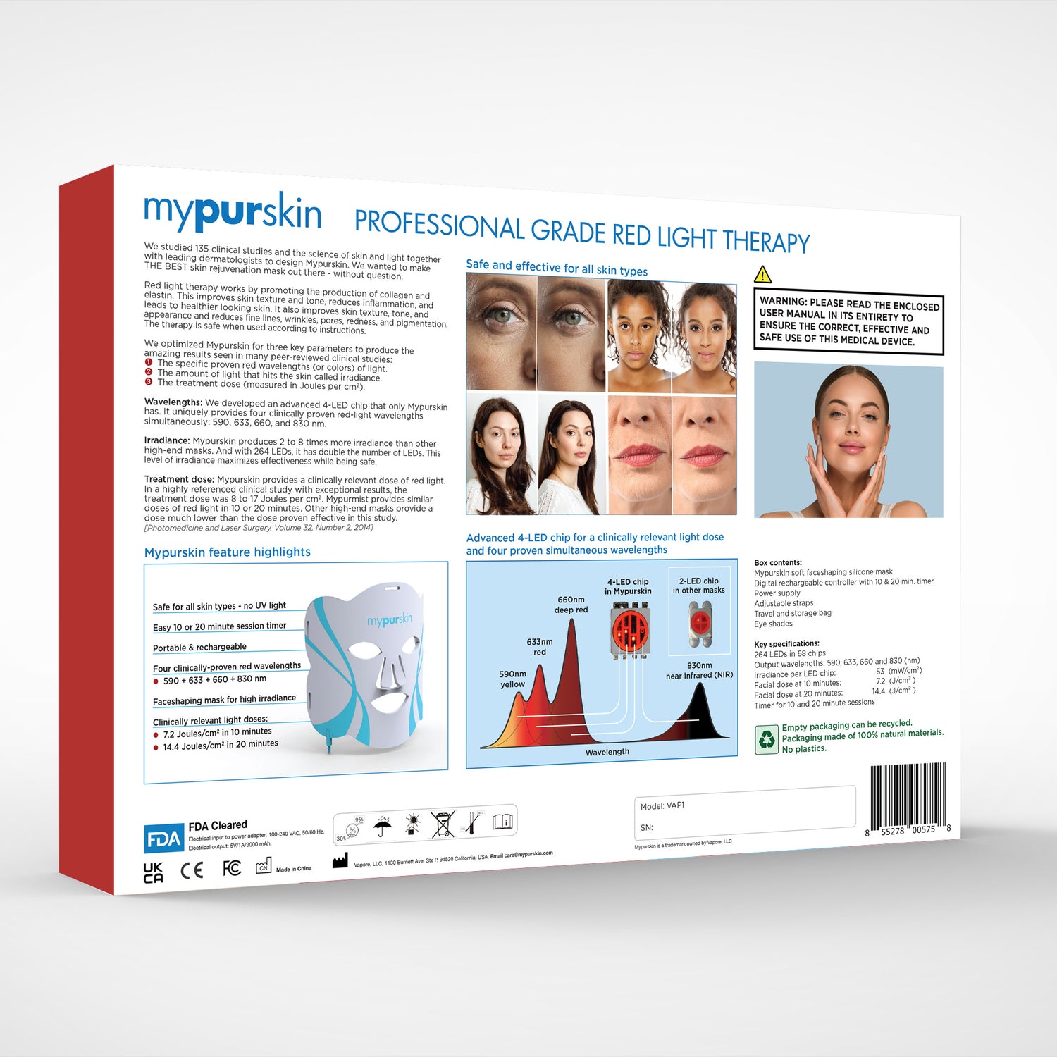 Mypurskin Professional Red Light Therapy Mask